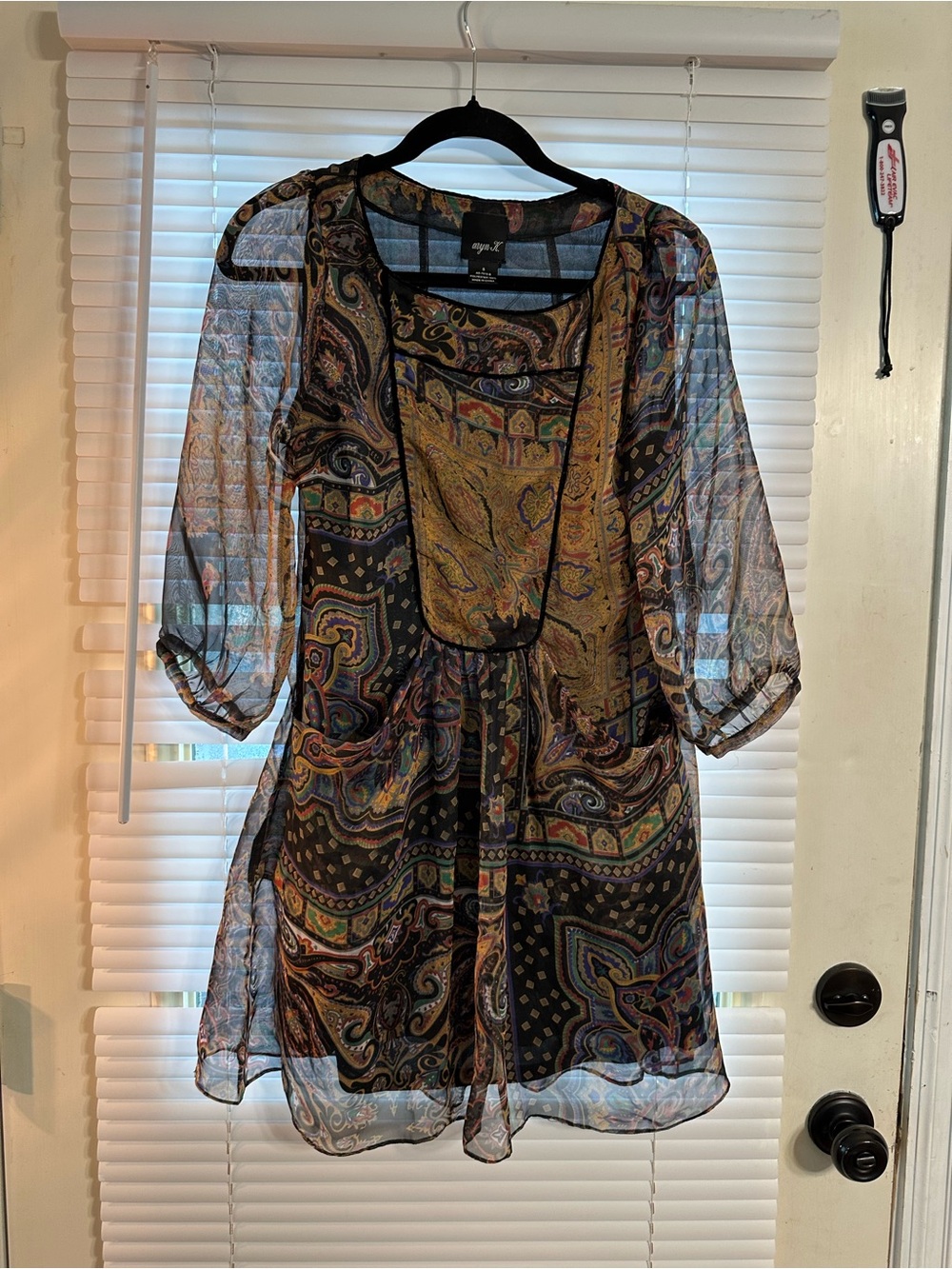 Sheer Paisley Midi Dress in Multi-Color by Apt. 9